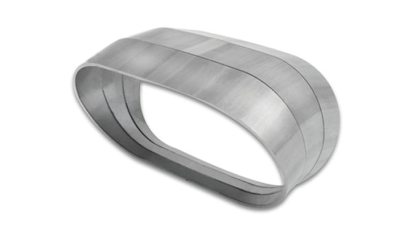 Vibrant Vertical 304 SS Nominal 3in. Oval / 2.35 in. Centerline Radius, 15 degree per cut -Set of 3 - Bull Strap