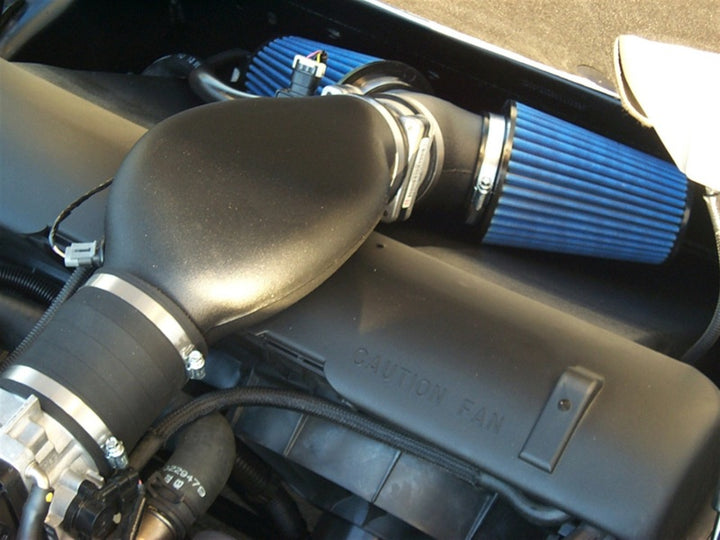 Volant 01-04 Chevrolet Corvette 5.7L Blue Recharger Pro5 Open Element Air Intake System - Bull Strap