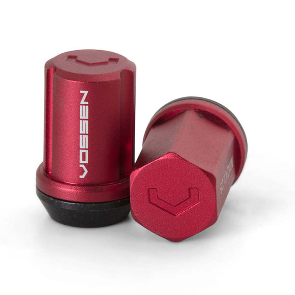 Vossen 35mm Lug Nut - 14x1.5 - 19mm Hex - Cone Seat - Red (Set of 20) - Bull Strap
