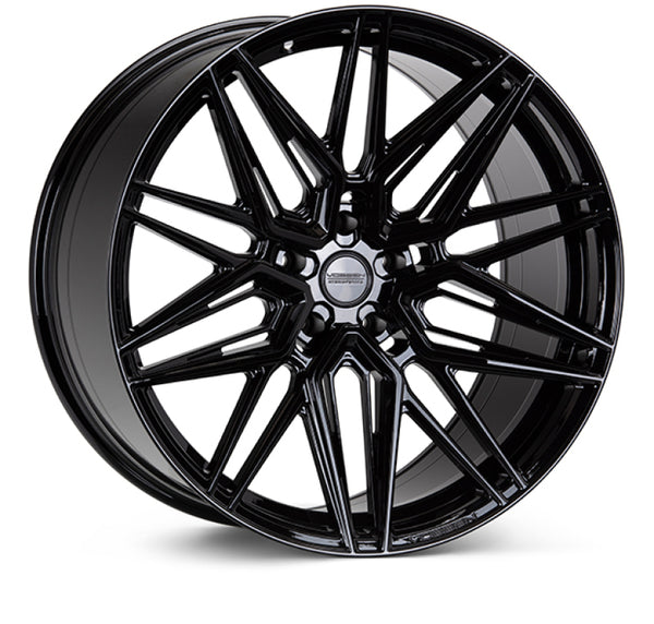 Vossen HF-7 19x8.5 / 5x112 / ET42 / Deep Face / 66.5 - Gloss Black Wheel - Bull Strap