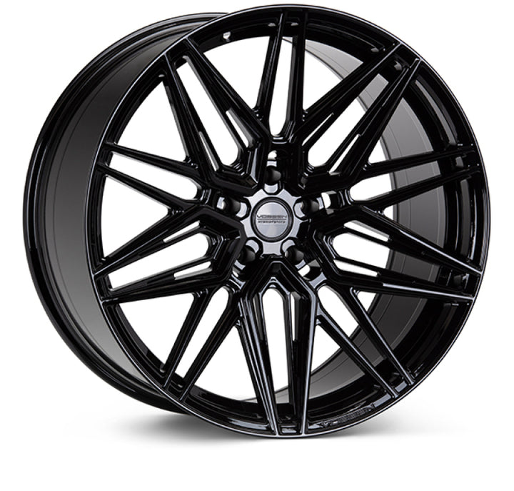 Vossen HF-7 19x8.5 / 5x112 / ET42 / Deep Face / 66.5 - Gloss Black Wheel - Bull Strap