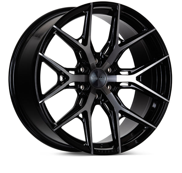 Vossen HF6-4 22x9.5 / 6x139.7 / ET20 / Deep Face / 106.1 - Tinted Gloss Black Wheel - Bull Strap