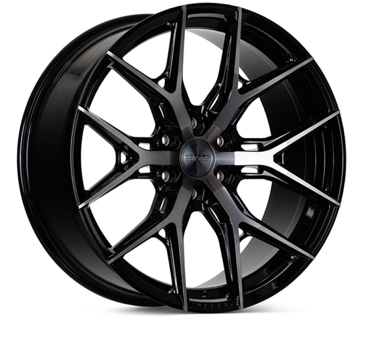 Vossen HF6-4 22x9.5 / 6x139.7 / ET20 / Deep Face / 106.1 - Tinted Gloss Black Wheel - Bull Strap