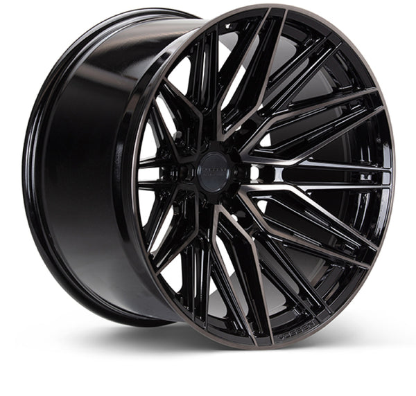 Vossen HF6-5 22x9.5 / 6x135 / ET20 / Deep Face / 87.1 - Tinted Gloss Black Wheel - Bull Strap
