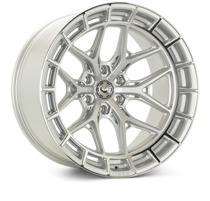 Vossen HFX-1 20x10 / 6x139.7 BP / ET-18 / 106.1 CB / Super Deep - Silver Polished Wheel - Bull Strap