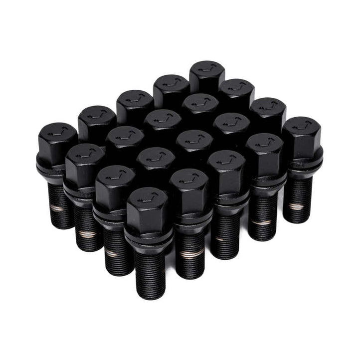 Vossen Lug Bolt - 14x1.25 - 30mm - 17mm Hex - Cone Seat - Black (Set of 20) - Bull Strap