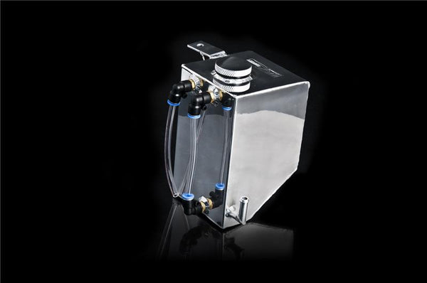 Weapon R 08-11 Mitsubishi Evo 2.0L Aluminum Coolant Overflow Tank - Bull Strap