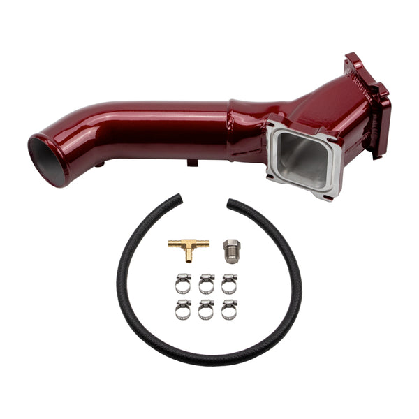 Wehrli 01-04 Chevrolet Duramax LB7 S300/S400 Single Turbo 3in Y-Bridge Kit - Raw - Bull Strap