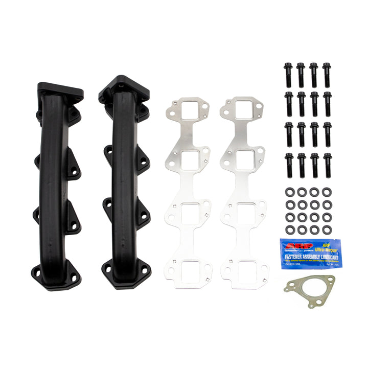 Wehrli 01-16 Chevrolet Duramax Exhaust Manifold Kit w/ Gaskets & Hardware - Bull Strap