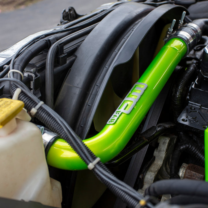 Wehrli 03-09 Dodge 5.9L/6.7L Cummins (Non-Twin CP3) Upper Coolant Pipe - Bengal Red - Bull Strap