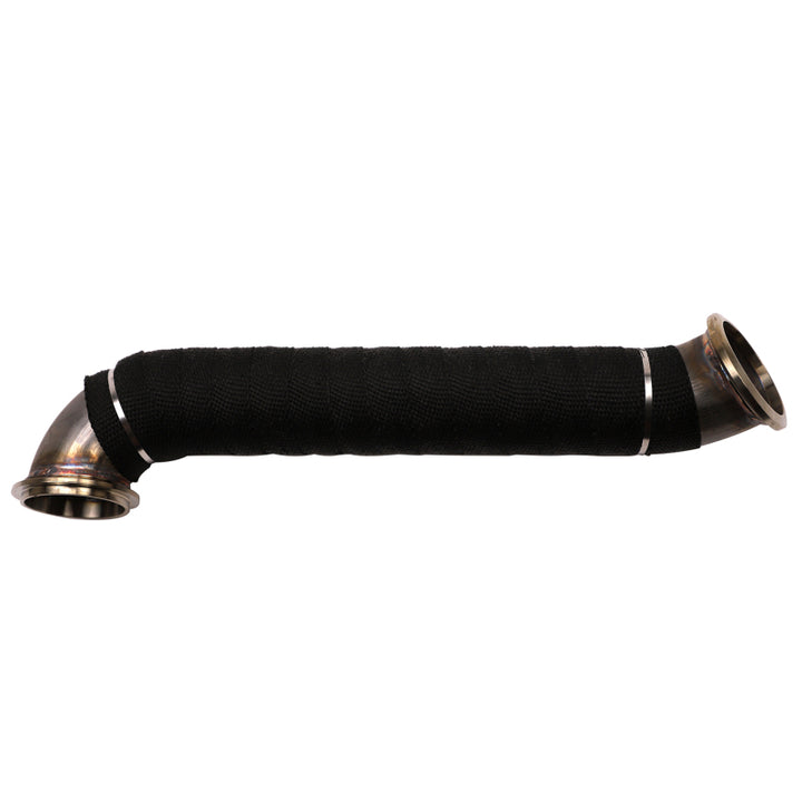 Wehrli 04.5-10 Chevrolet 6.6L LLY/LBZ/LMM Duramax 3in Stainless Down Pipe - Bull Strap
