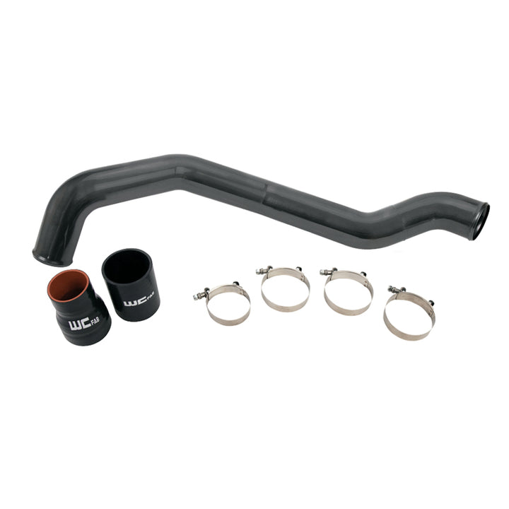 Wehrli 04.5-10 Chevrolet 6.6L LLY/LBZ/LMM Duramax Driver Side 3in Intercooler Pipe - Gloss White - Bull Strap