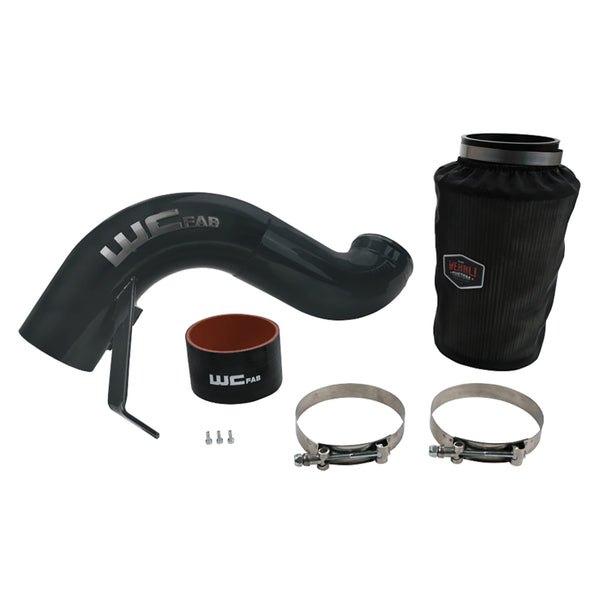 Wehrli 07.5-09 Dodge 6.7L Cummins 4in Intake Kit - Gloss Black - Bull Strap