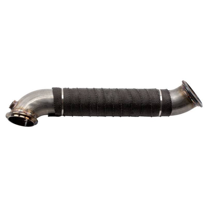 Wehrli 11-15 Chevrolet 6.6L LML Duramax 3in Stainless Down Pipe (V-Band Style) - Bull Strap