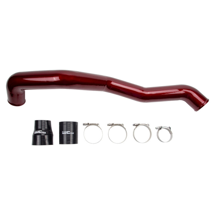 Wehrli 11-16 Chevrolet 6.6L LML Duramax Driver Side 3in Intercooler Pipe - WCFab Grey - Bull Strap