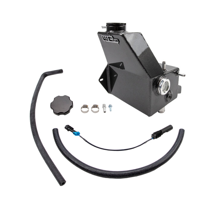 Wehrli 13-18 Dodge 6.7L Cummins OEM Placement Coolant Tank Kit - Gloss Black - Bull Strap