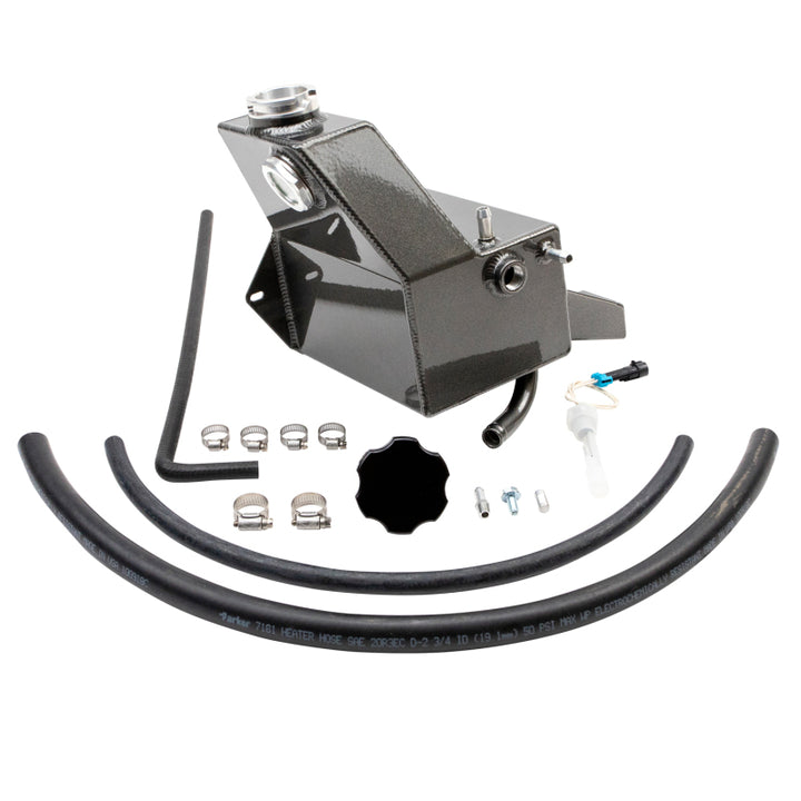 Wehrli 13-18 Dodge 6.7L Cummins OEM Placement Coolant Tank Kit - Gloss Black - Bull Strap