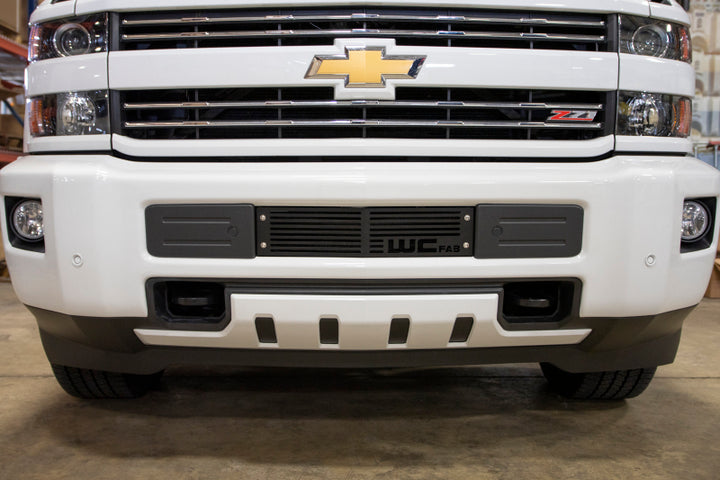 Wehrli 15-19 Chevrolet Silverado HD 6.6L LML/L5P Duramax Bumper Grille - Fine Texture Black - Bull Strap