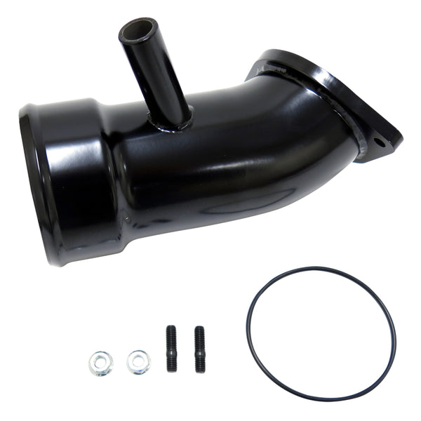Wehrli 17-19 Chevrolet 6.6L L5P Duramax 3.5in Intake Horn w/PCV Port - Gloss Black - Bull Strap