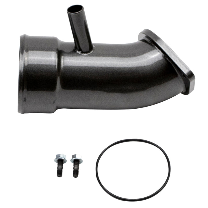 Wehrli 17-19 Chevrolet 6.6L L5P Duramax 3.5in Intake Horn w/PCV Port - Gloss Black - Bull Strap