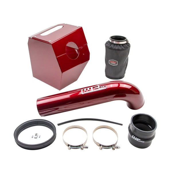 Wehrli 17-19 Chevrolet 6.6L L5P Duramax 4in Intake Kit - WCFab Red - Bull Strap