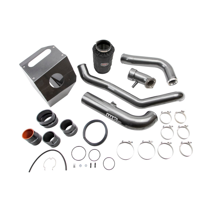 Wehrli 17-19 Chevrolet 6.6L L5P Duramax High Flow Intake Bundle Kit Stage 2 - Gloss Black - Bull Strap