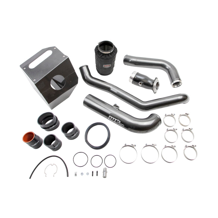 Wehrli 17-19 Chevrolet 6.6L L5P Duramax High Flow Intake Bundle Kit Stage 2 - Gloss White - Bull Strap