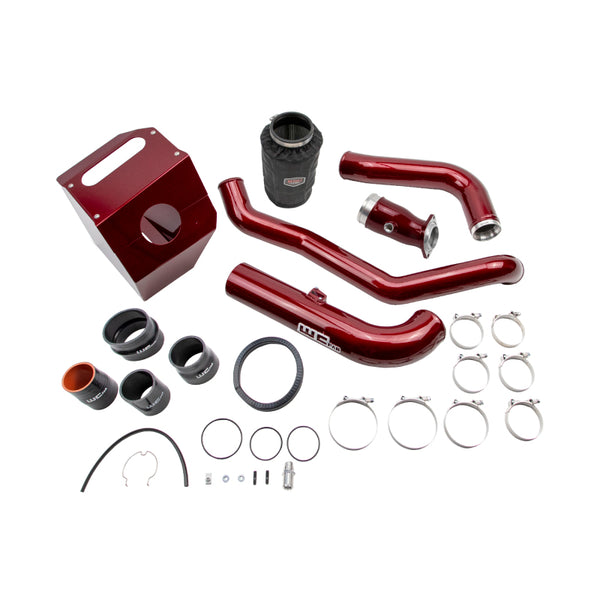 Wehrli 17-19  Chevrolet 6.6L L5P Duramax High Flow Intake Bundle Kit  Stage 2 - Red - Bull Strap