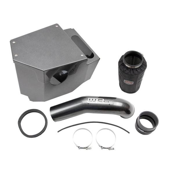 Wehrli 20-24 Chevrolet 6.6L L5P Duramax 4in Intake Kit - Gloss Black - Bull Strap
