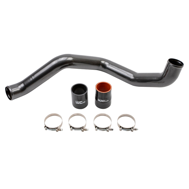 Wehrli 20-24 Chevrolet 6.6L L5P Duramax Driver Side 3in Intercooler Pipe - Gloss Black - Bull Strap