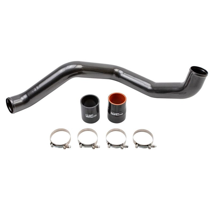 Wehrli 20-24 Chevrolet 6.6L L5P Duramax Driver Side 3in Intercooler Pipe - Gloss Black - Bull Strap