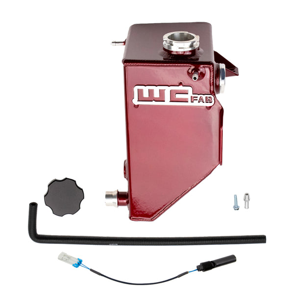 Wehrli 20-24 Chevrolet-GMC 6.6L L5P Duramax OEM Placement Coolant Tank Kit - WCFab Red - Bull Strap