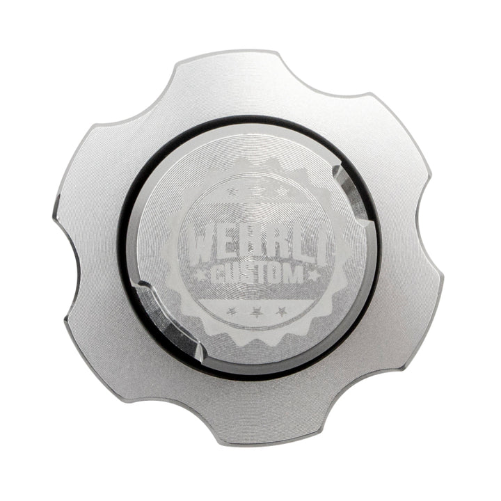 Wehrli 2001+ GM Duramax LB7/LLY/LBZ/LMM/LML/L5P Billet Oil Fill Cap - Clear Anodized - Bull Strap