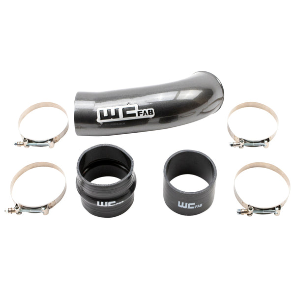 Wehrli 2020-2024 Chevrolet 6.6L L5P Duramax 4in Intake Pipe (Use w/OEM Air Box) - Gloss Black - Bull Strap