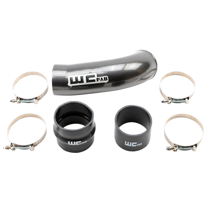 Wehrli 2020-2024 Chevrolet 6.6L L5P Duramax 4in Intake Pipe (Use w/OEM Air Box) - Gloss Black - Bull Strap