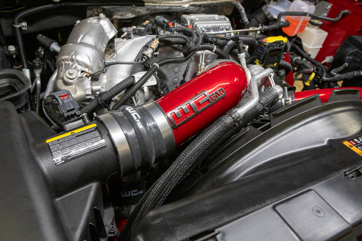 Wehrli 2020-2024 Chevrolet 6.6L L5P Duramax 4in Intake Pipe (Use w/OEM Air Box) - Gloss Black - Bull Strap