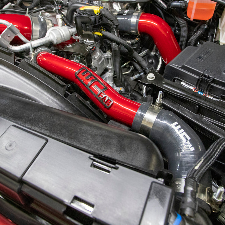 Wehrli 2020-2024 Chevrolet 6.6L L5P Duramax Upper Coolant Pipe - Gloss White - Bull Strap