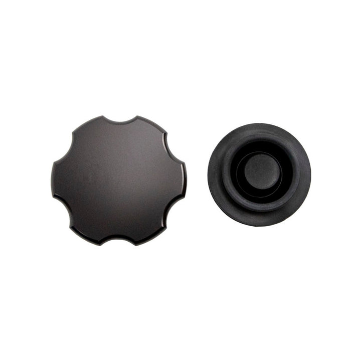 Wehrli 99-24 GM 1500/2500/3500 Billet Aluminum Brake Master Cylinder Cap - Black Anodized - Bull Strap