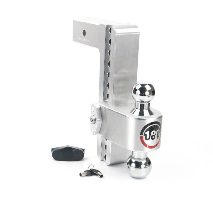 Weigh Safe 180 Hitch 10in Drop Hitch & 2.5in Shank (10K/18.5K GTWR) - Aluminum - Bull Strap