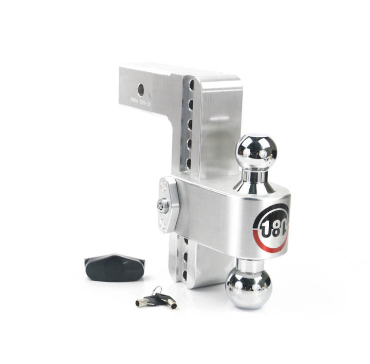 Weigh Safe 180 Hitch 8in Drop Hitch & 2.5in Shank (10K/18.5K GTWR) - Aluminum - Bull Strap