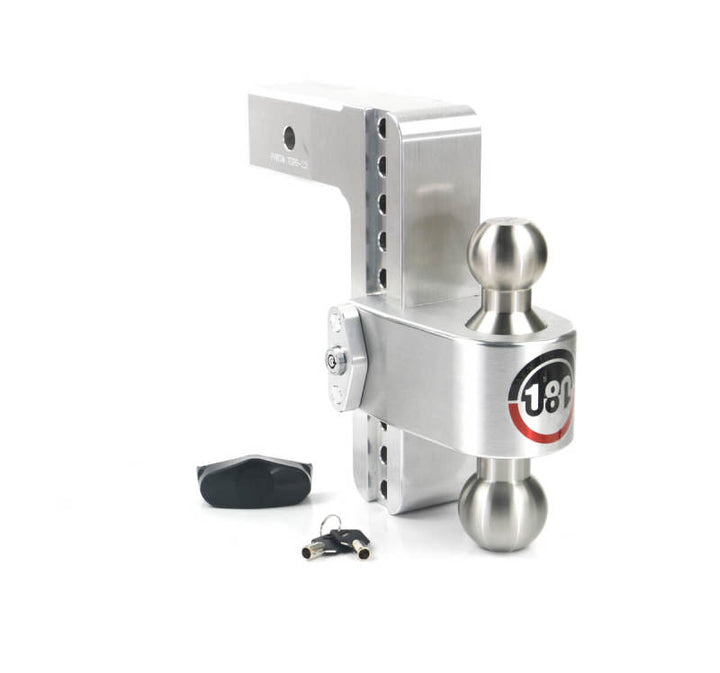 Weigh Safe 180 Hitch 8in Drop Hitch & 2.5in Shank (10K/18.5K GTWR) - Aluminum - Bull Strap
