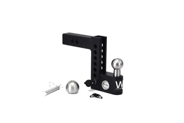 Weigh Safe Aero Hitch 6in Drop Hitch & 2in Shank (10K/12.5K GTWR) - Steel - Bull Strap