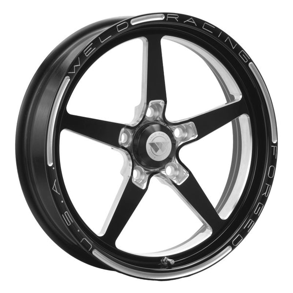 Weld Alumastar 1-Piece 17x4.5 / 5x4.75 BP / 2.25in. BS Black Wheel - Non-Beadlock - Bull Strap