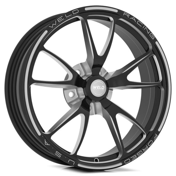 Weld Full Throttle 1-Piece 15x3.5 / Strange Spindle MT / 1.75in. BS Black Wheel - Non-Beadlock - Bull Strap