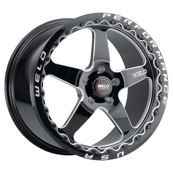 Weld S904 17x10 Ventura Beadlock 5x112 ET40 BS7.1 Gloss BLK MIL DIA 78.1 - Bull Strap