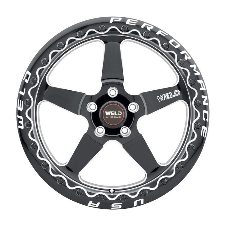 Weld S904 17x10 Ventura Beadlock 5x112 ET40 BS7.1 Gloss BLK MIL DIA 78.1 - Bull Strap