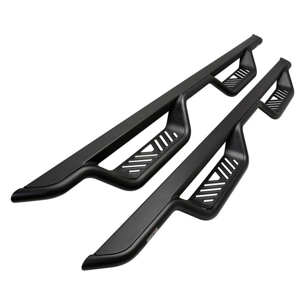 Westin 05-22 Toyota Tacoma Double Cab Outlaw Drop Nerf Step Bars - Black - Bull Strap