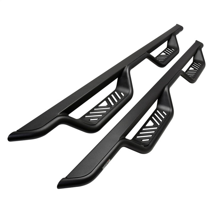 Westin 05-22 Toyota Tacoma Double Cab Outlaw Drop Nerf Step Bars - Black - Bull Strap