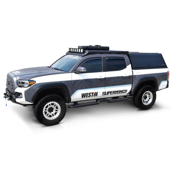 Westin 05-23 Toyota Tacoma DC HDX Running Boards - Tex. Blk - Bull Strap
