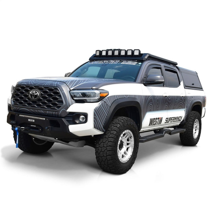 Westin 05-23 Toyota Tacoma DC HDX Running Boards - Tex. Blk - Bull Strap